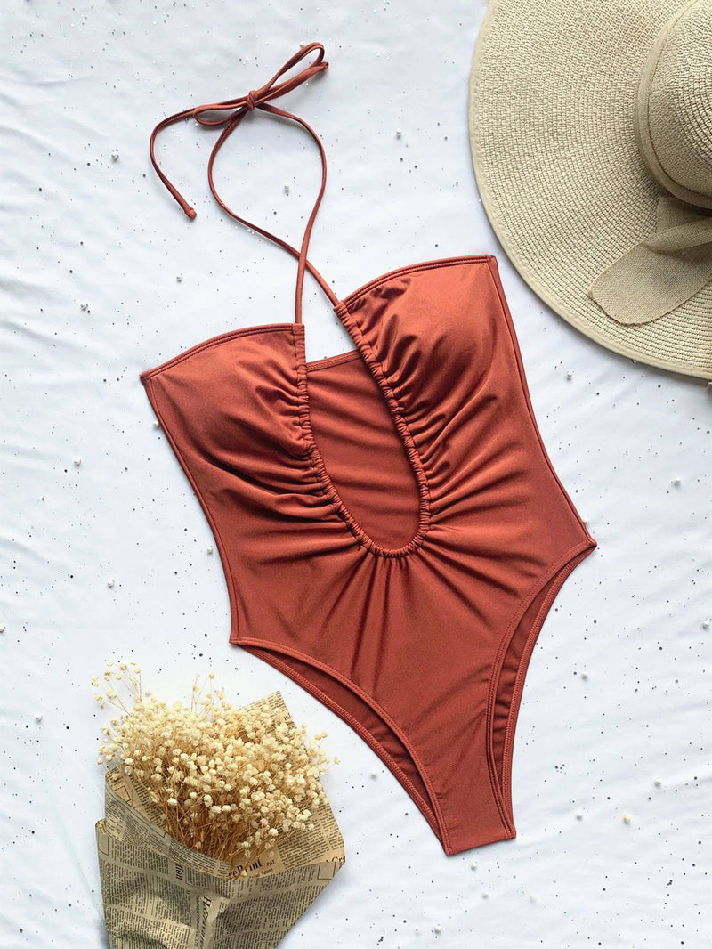 Traje de baño halter sexy