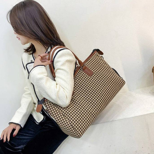 Maletín con patrón tweed