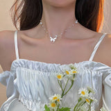 Collar de Mariposa de perlas