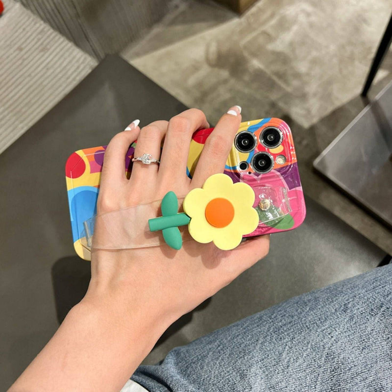 Case con diseño de flores