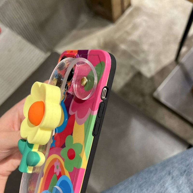 Case con diseño de flores