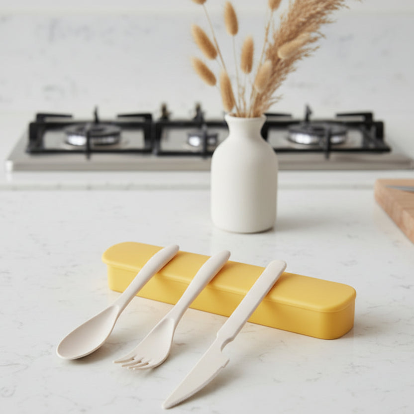 Set de cubiertos con case