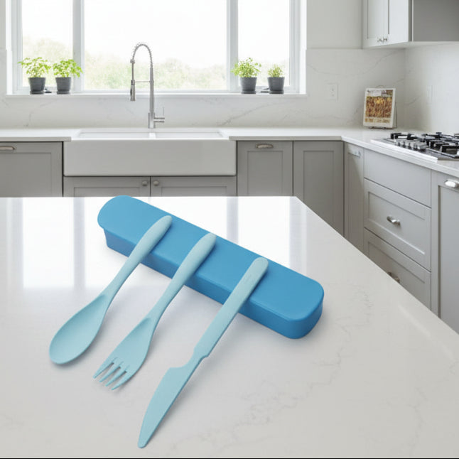 Set de cubiertos con case