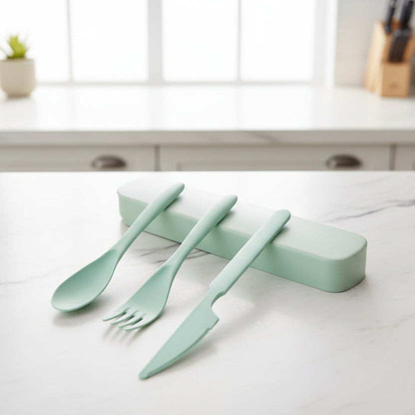 Set de cubiertos con case