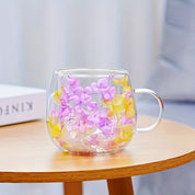 Taza floral de vidrio Bloom cup
