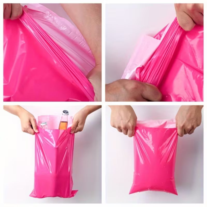 Ciento de bolsas para empaque de 44x61cm - 0.13mm color fucsia - Dressygt