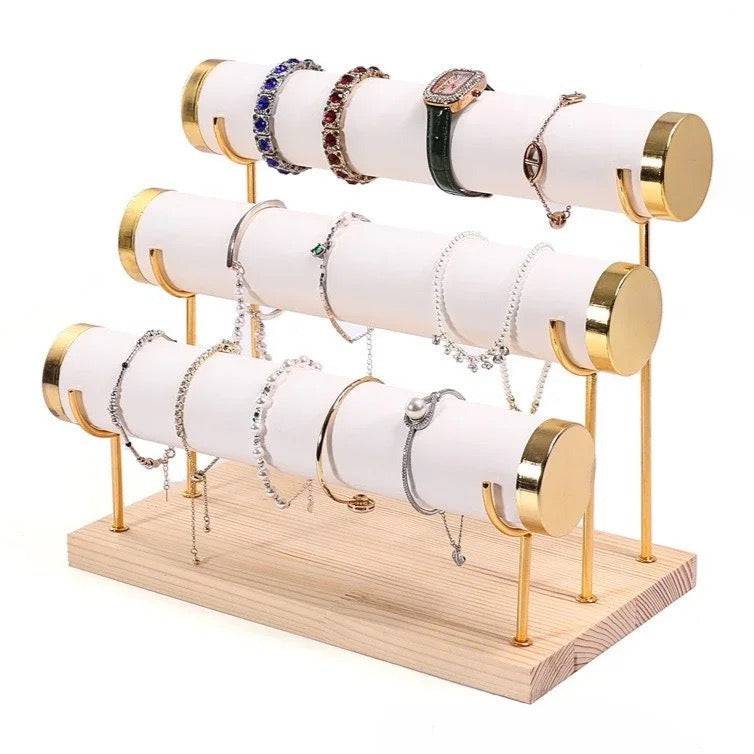 Exhibidor para pulseras de terciopelo