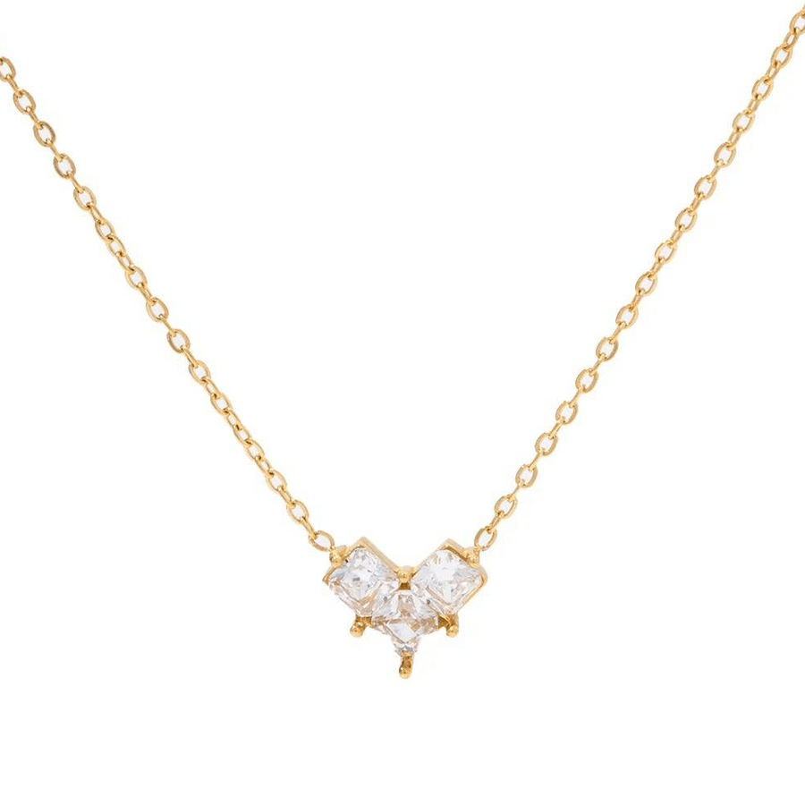 Collar dorado de corazón