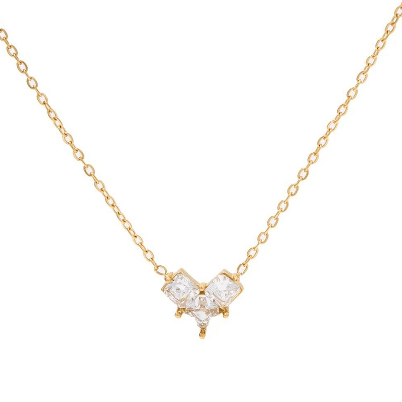 Collar dorado de corazón
