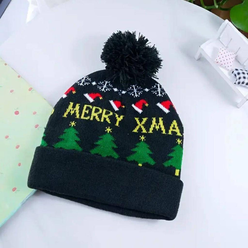 Gorro navideño con luces