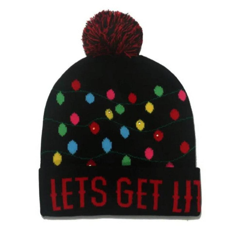 Gorro navideño con luces