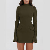 Vestido corto ajustado manga larga - Dressygt