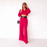 Conjunto de blusa y palazzo fashion