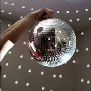 Bola disco plateada decorativa