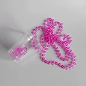 Vaso rosa para shot con collar