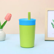 Mini tumbler de acero inoxidable con pajilla