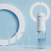 Irrigador bucal portátil con 4 boquillas