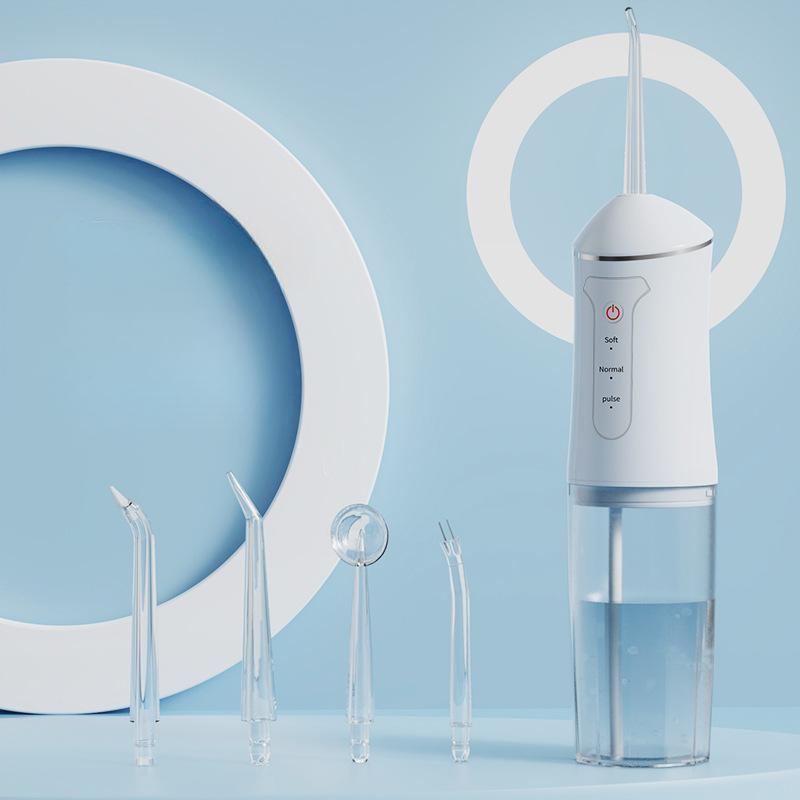 Irrigador bucal portátil con 4 boquillas