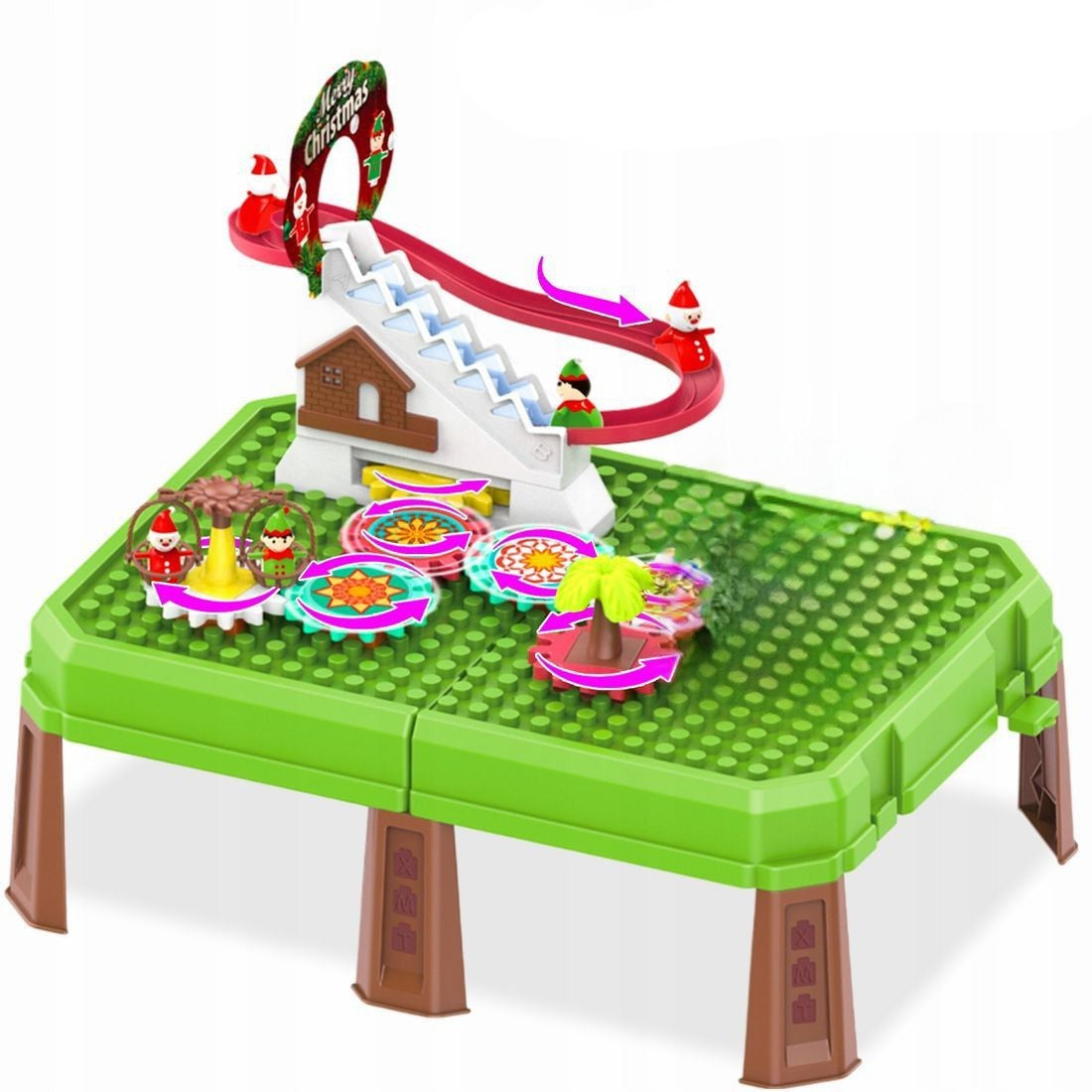 Mesa de bloques navideños interactiva
