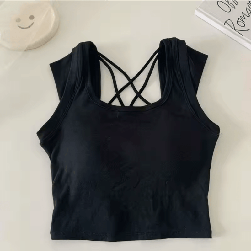 Crop top con escote en la espalda