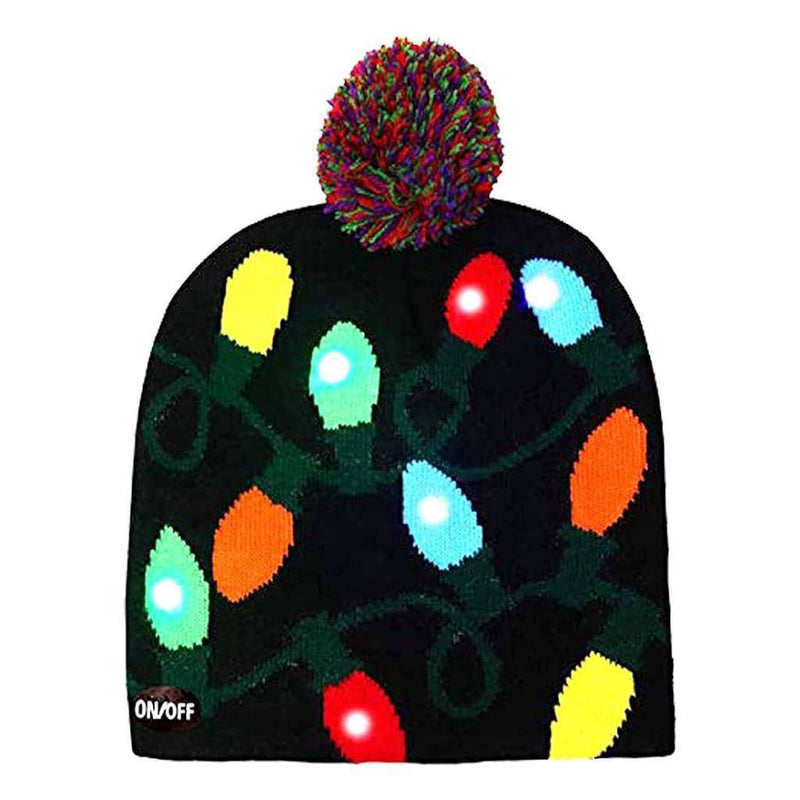 Gorro navideño con luces
