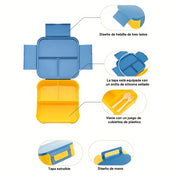 Plato con divisiones y cubiertos para lunch - Dressygt