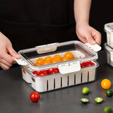 Plato organizador de dos espacios de alimentos para refri