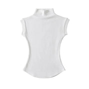 Blusa manga corta  de cuello alto - Dressygt