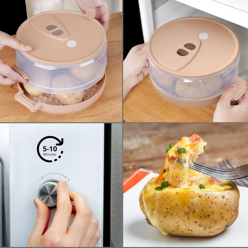 Vaporizador de patatas  para microondas
