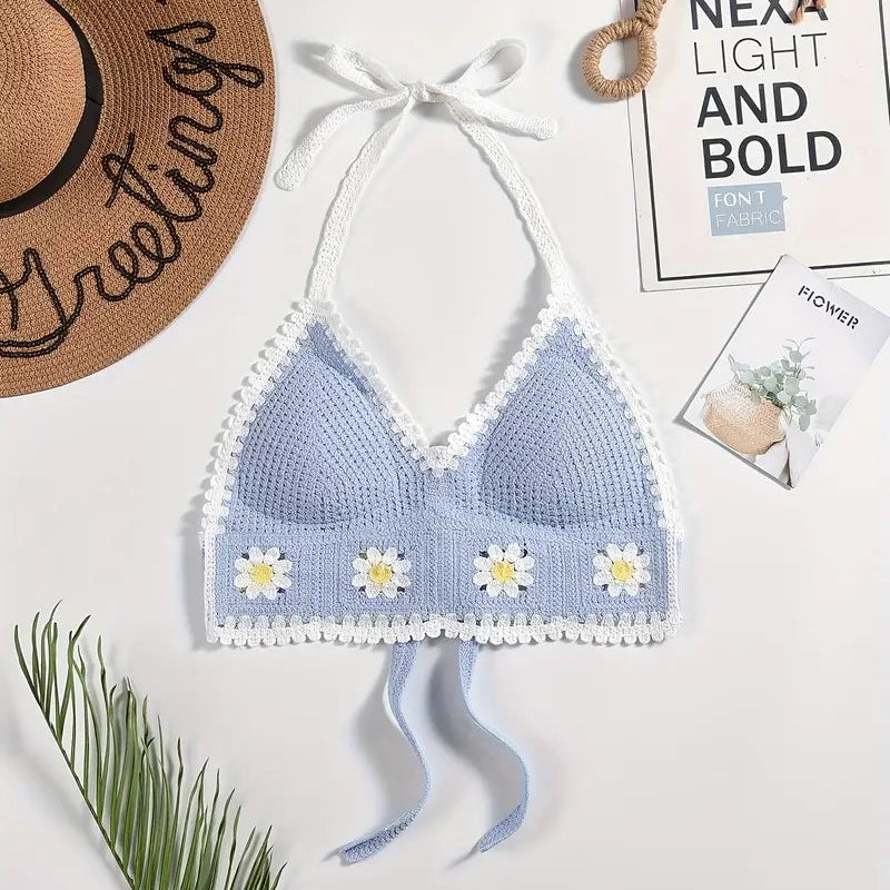 Top tejido con flores - Dressygt