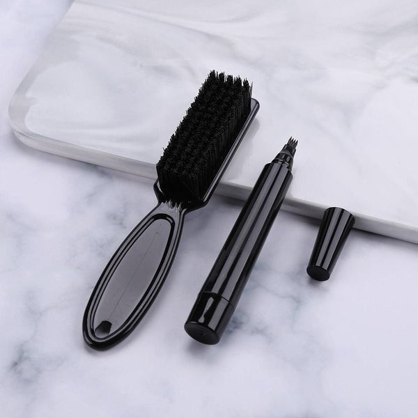 Dúo de marcador  y cepillo para barba