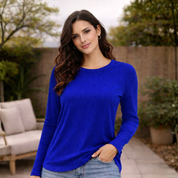 Blusa acanalada manga larga - Dressygt