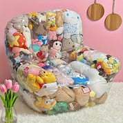 Sillón organizador transparente para peluches