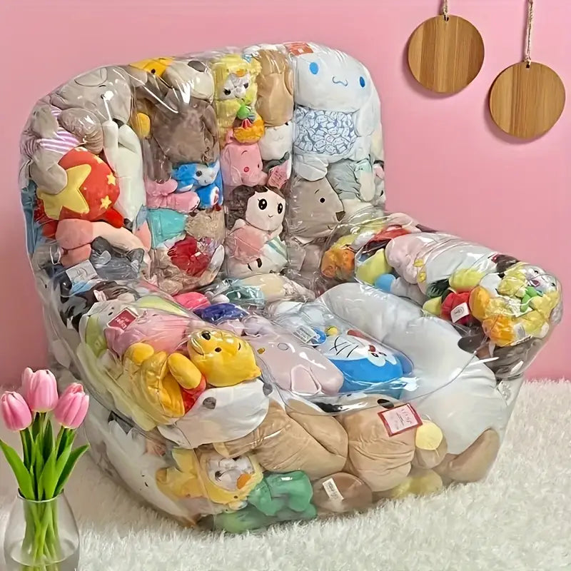 Sillón organizador transparente para peluches