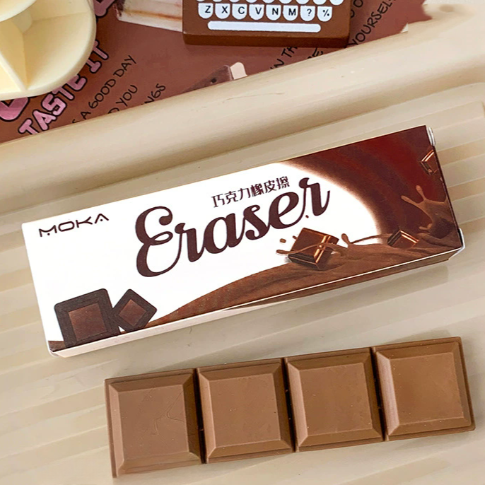 Borrador en forma de chocolate