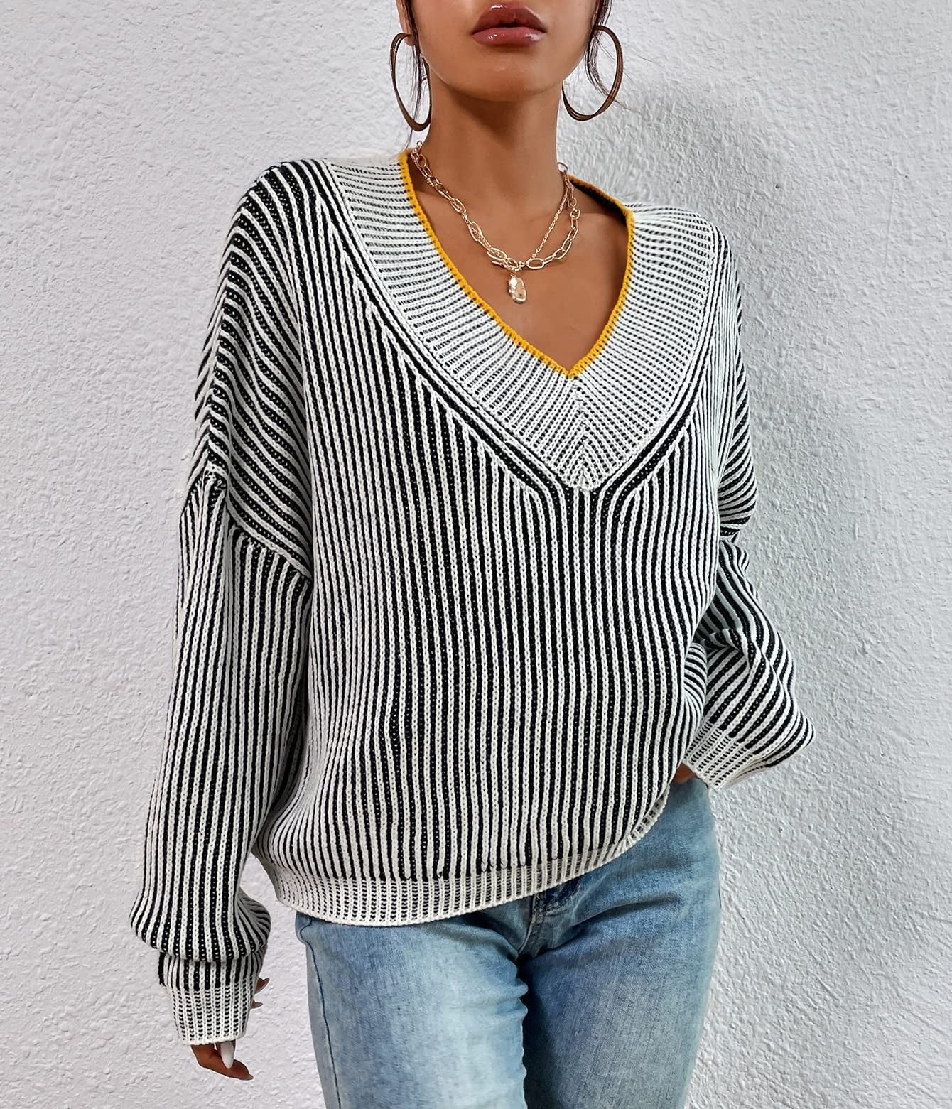 Sweater cuello V