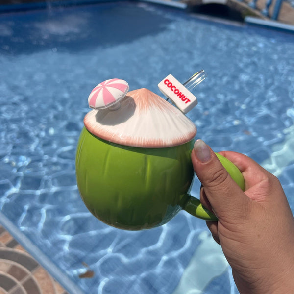 Taza con diseño de coco