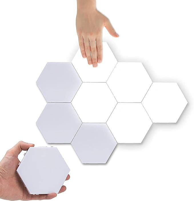 Lampara de 4 hexagonales de pared