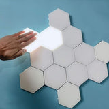 Lampara de 6 hexagonales de pared