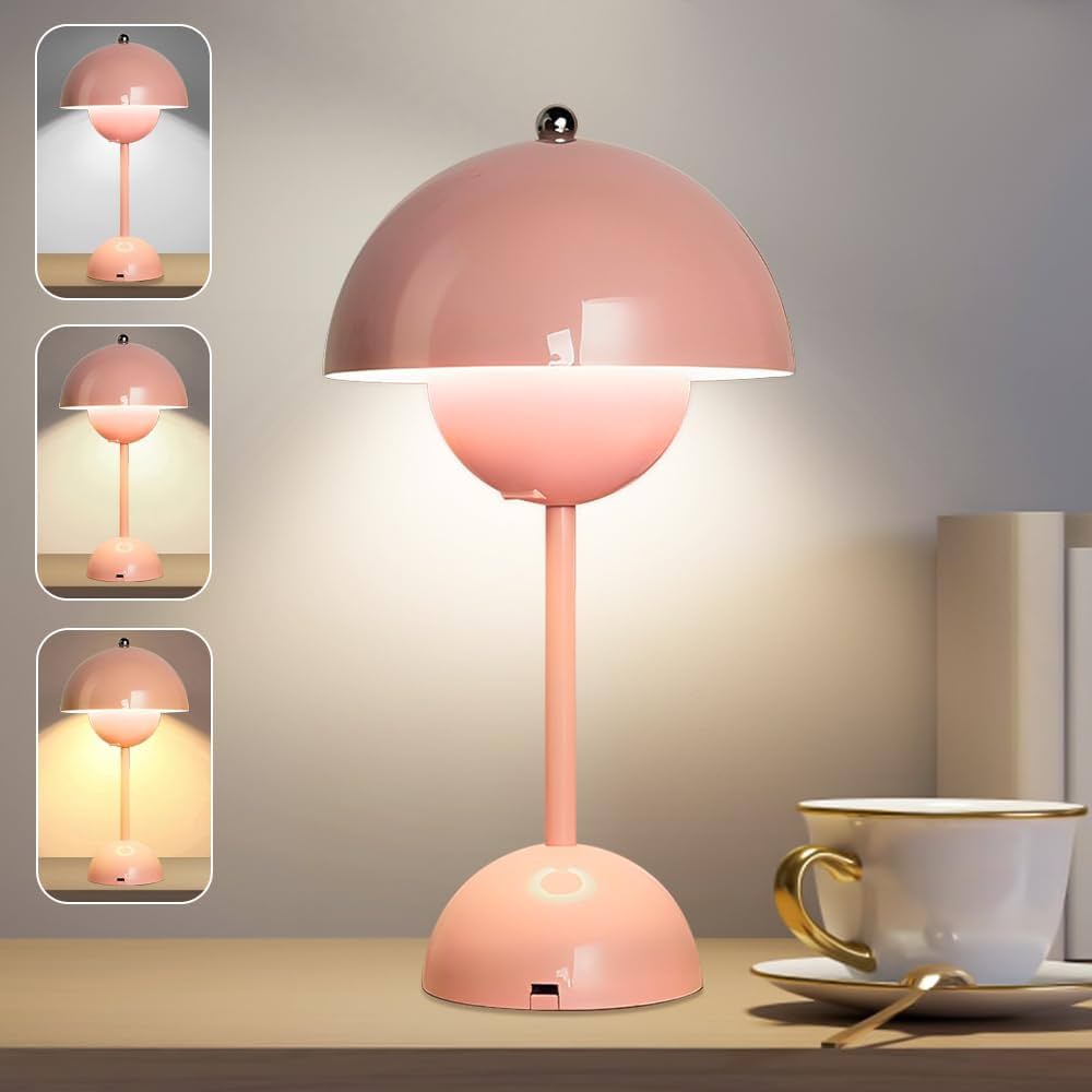 Lámpara de mesa inalámbrica tipo hongo
