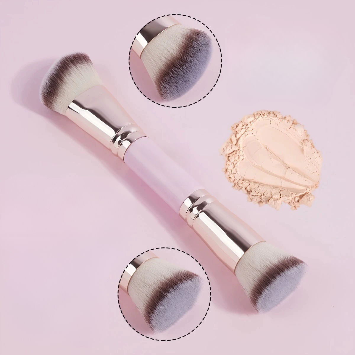 Set de brochas para maquillaje doble punta - Dressygt