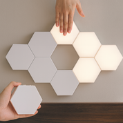Lampara de 10 hexagonales de pared