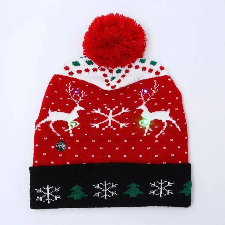 Gorro navideño con luces