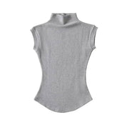 Blusa manga corta  de cuello alto - Dressygt