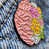 Pin de cerebro floral