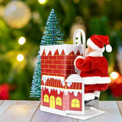 Santa escalador en chimenea