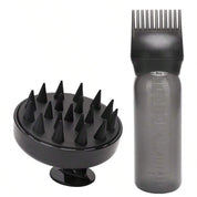 Set de  botella y cepillo masajeador anticaspa