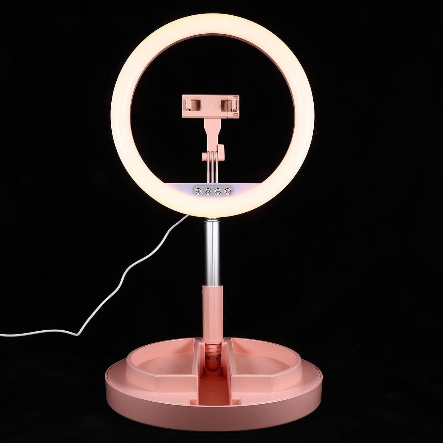 Aro de luz para celular con trípode ajustable