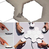 Lampara de 4 hexagonales de pared