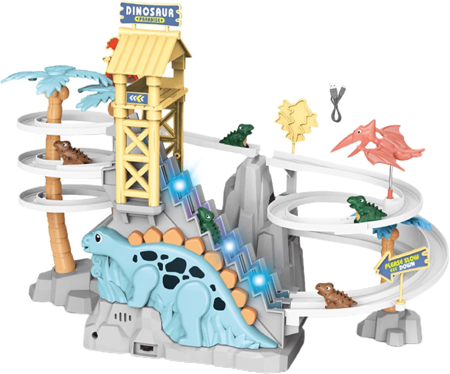 Juguete de dinosaurios con toboganes - Dressygt